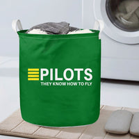 Thumbnail for Pilots They Know How To Fly Designed Laundry Baskets