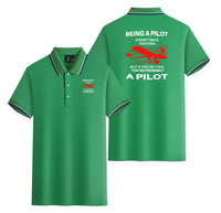 Thumbnail for If You're Cool You're Probably a Pilot Designed Stylish Polo T-Shirts (Double-Side)