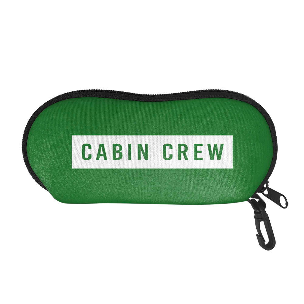 Cabin Crew Text Designed Glasses Bag
