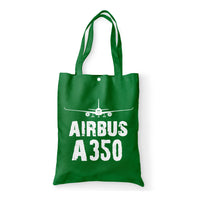 Thumbnail for Airbus A350 & Plane Designed Tote Bags