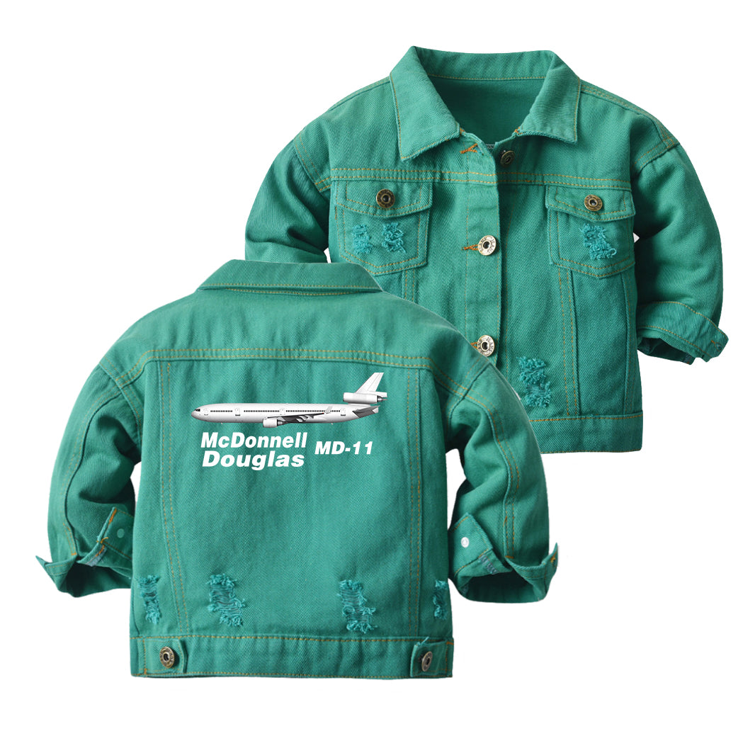 The McDonnell Douglas MD-11 Designed Children Denim Jackets