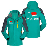 Thumbnail for I Love Aviation Designed Thick Skiing Jackets