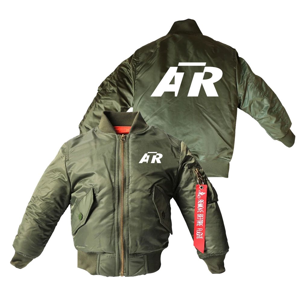 ATR & Text Designed Children Bomber Jackets