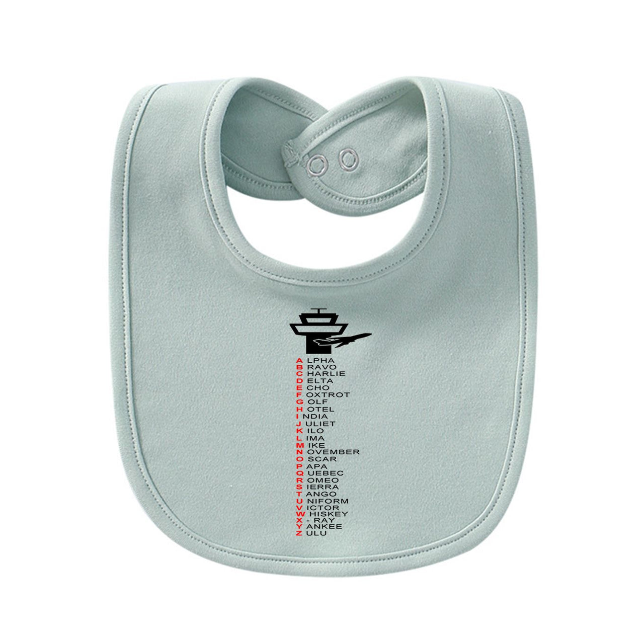 Aviation Alphabet Designed Baby Saliva & Feeding Towels