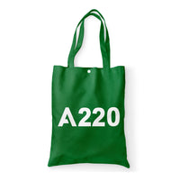 Thumbnail for A220 Flat Text Designed Tote Bags