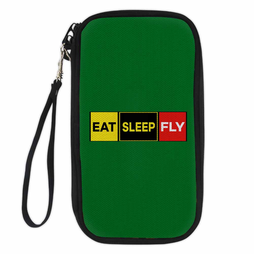 Eat Sleep Fly (Colourful) Designed Travel Cases & Wallets