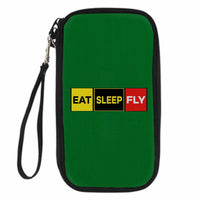 Thumbnail for Eat Sleep Fly (Colourful) Designed Travel Cases & Wallets