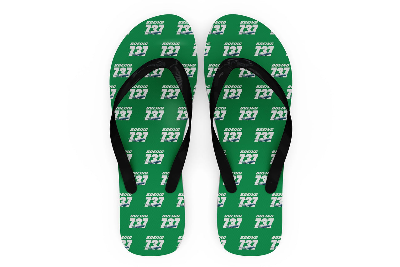 Super Boeing 737+Text Designed Slippers (Flip Flops)