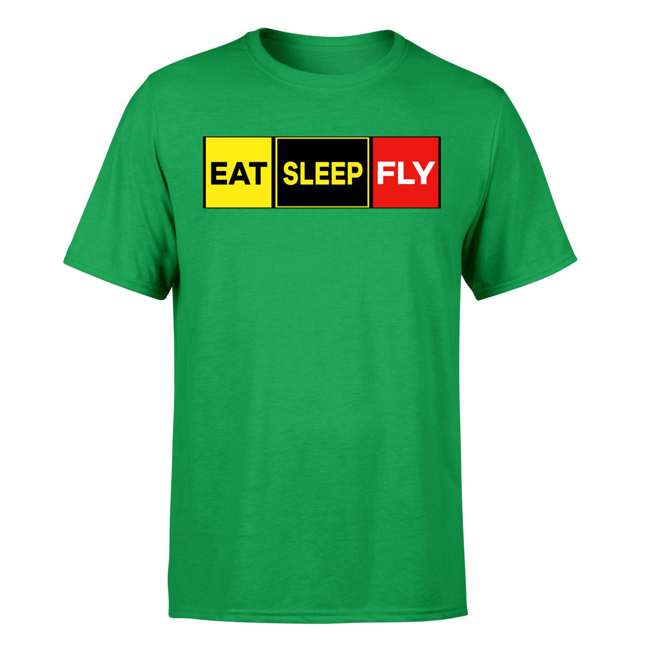 Eat Sleep Fly (Colourful) Designed T-Shirts