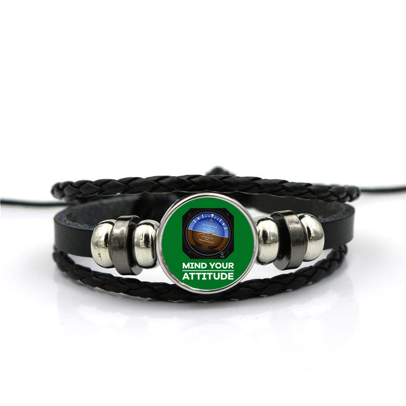 Mind Your Attitude Designed Leather Bracelets
