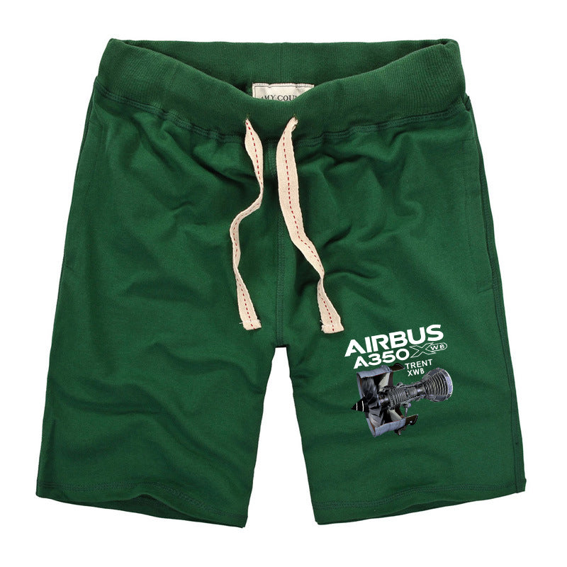 Airbus A350 & Trent Wxb Engine Designed Cotton Shorts