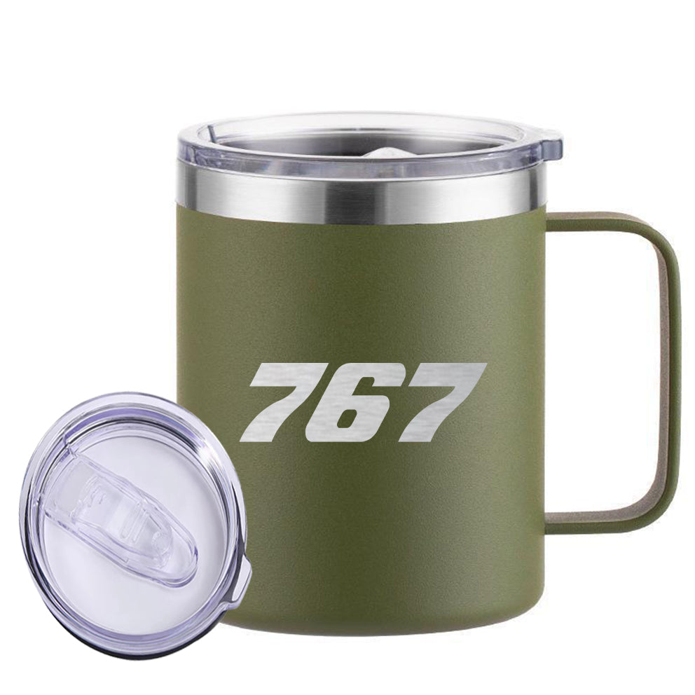 767 Flat Text Designed Stainless Steel Laser Engraved Mugs