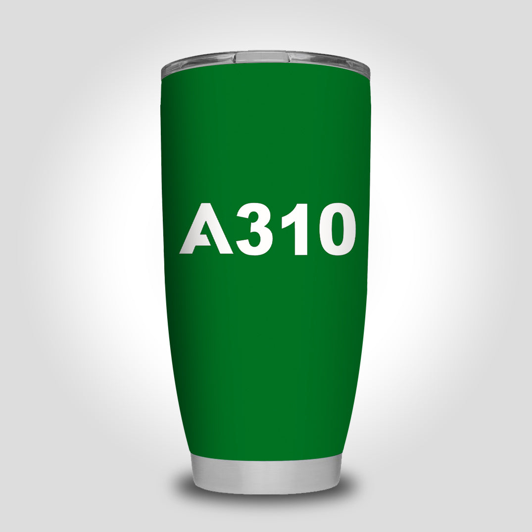 A310 Flat Text Designed Tumbler Travel Mugs