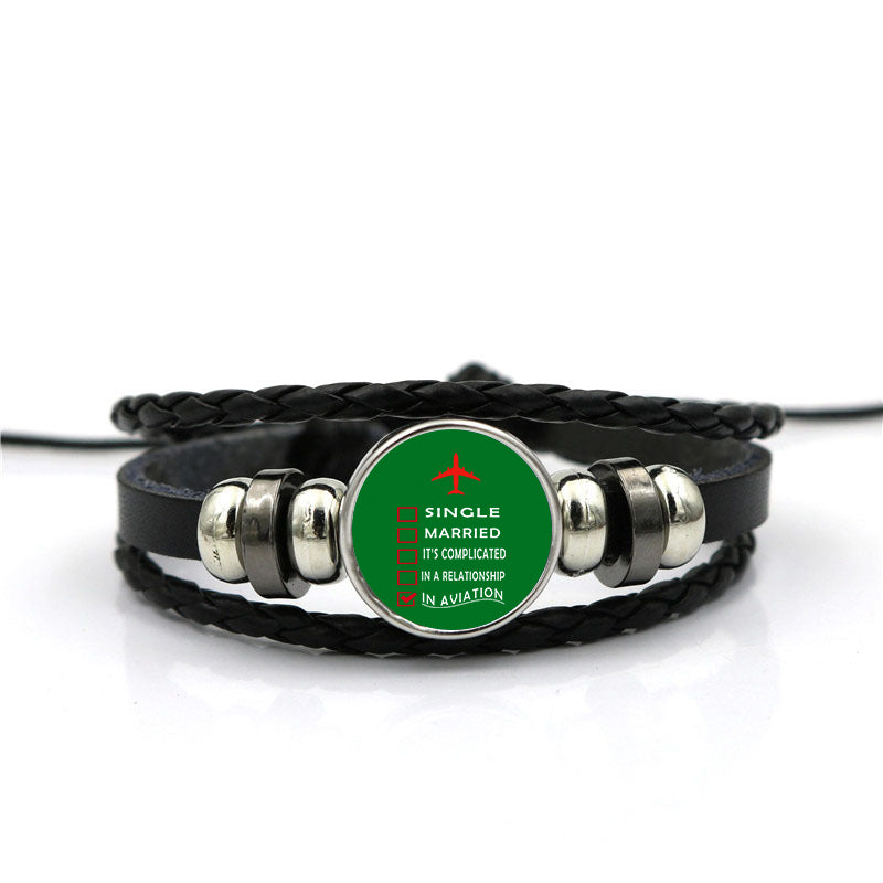 In Aviation Designed Leather Bracelets
