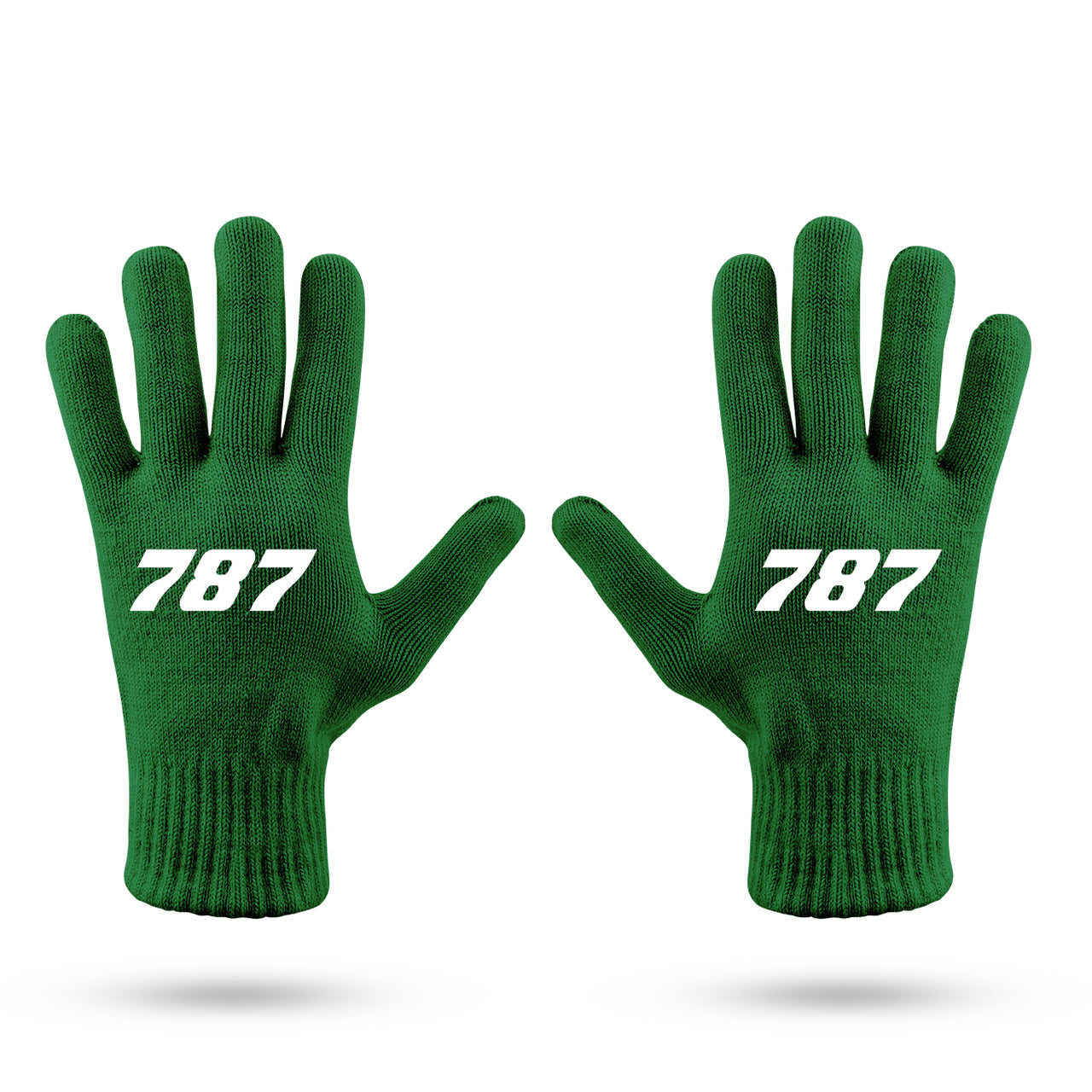 787 Flat Text Designed Gloves