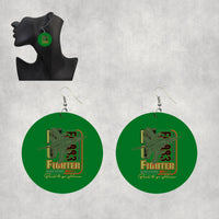 Thumbnail for Fighter Machine Designed Wooden Drop Earrings