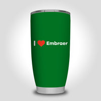 Thumbnail for I Love Embraer Designed Tumbler Travel Mugs