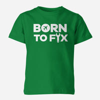 Thumbnail for Born To Fix Airplanes Designed Children T-Shirts