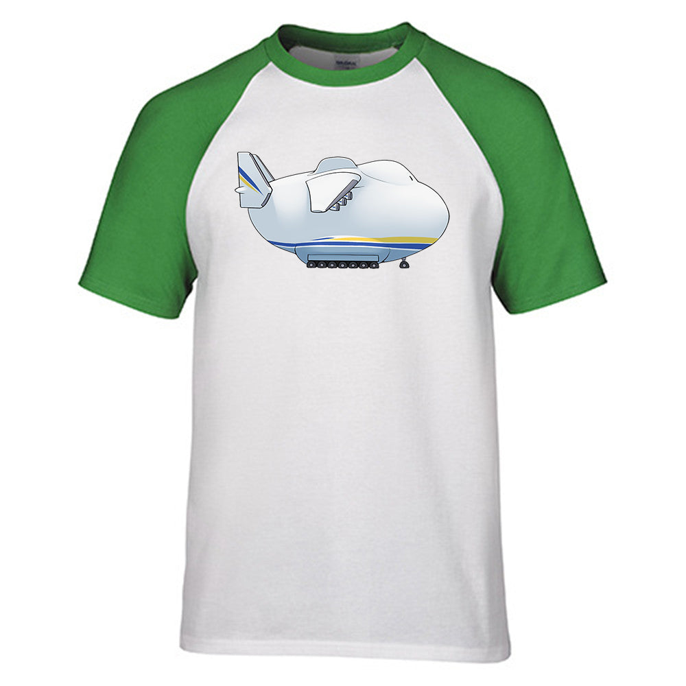 Antonov 225 Side Profile Designed Raglan T-Shirts