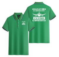 Thumbnail for Flying is Importanter Designed Stylish Polo T-Shirts (Double-Side)