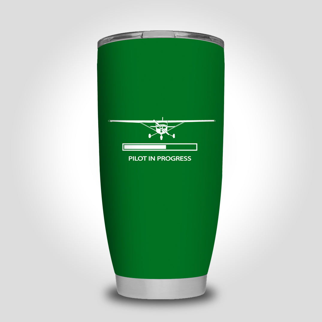 Pilot In Progress (Cessna) Designed Tumbler Travel Mugs