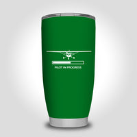 Thumbnail for Pilot In Progress (Cessna) Designed Tumbler Travel Mugs
