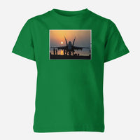 Thumbnail for Military Jet During Sunset Designed Children T-Shirts