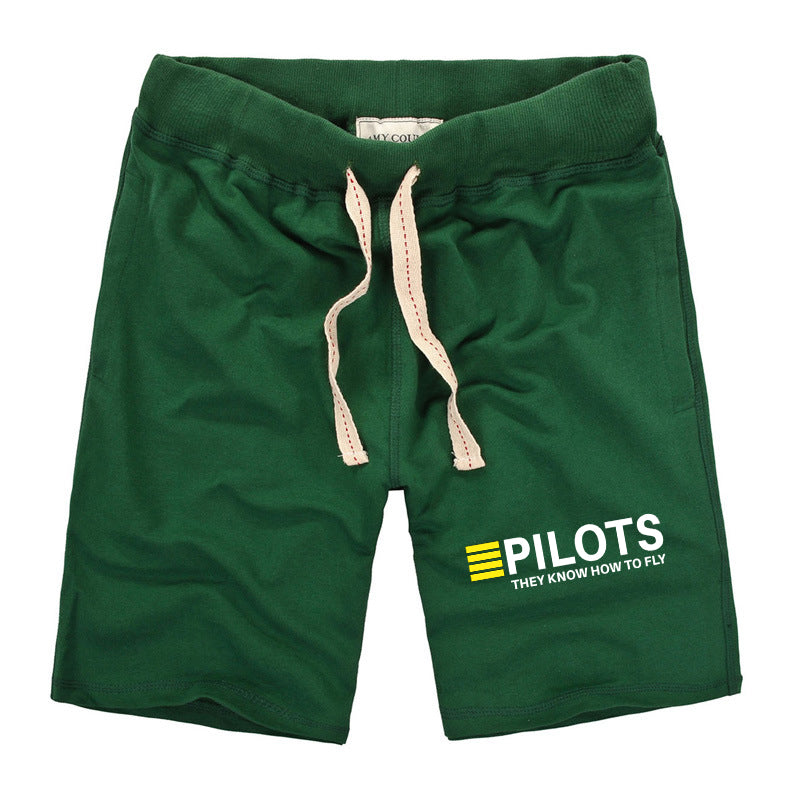 Pilots They Know How To Fly Designed Cotton Shorts