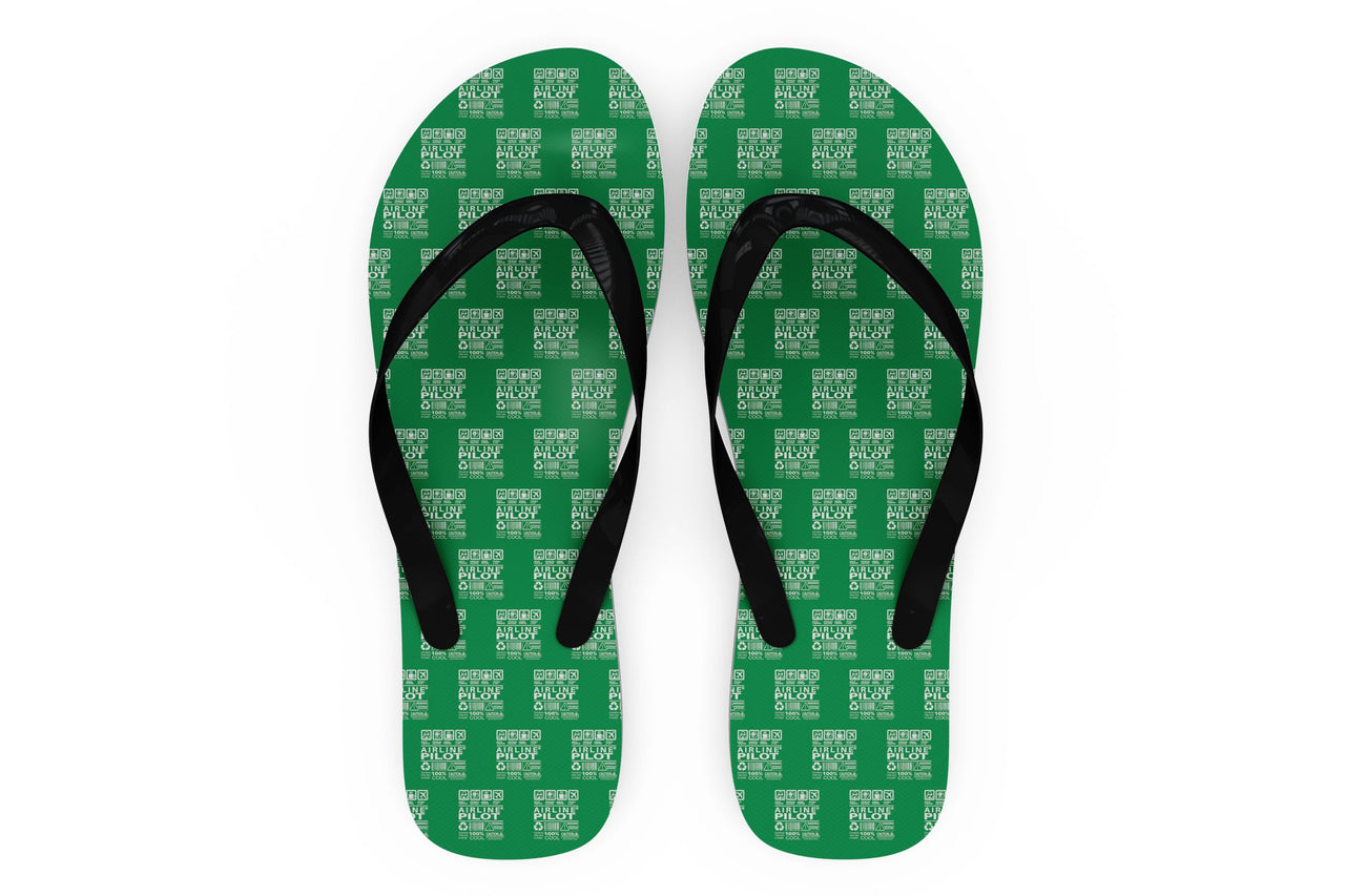 Airline Pilot Label Designed Slippers (Flip Flops)