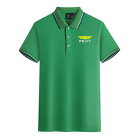 Thumbnail for Pilot & Badge Designed Stylish Polo T-Shirts