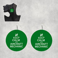 Thumbnail for Aircraft Mechanic Designed Wooden Drop Earrings