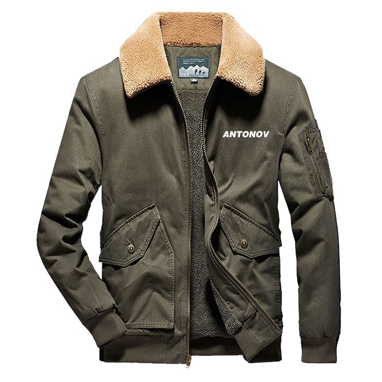 Antonov & Text Designed Thick Bomber Jackets
