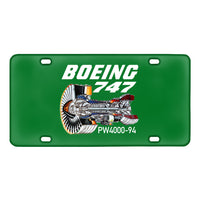 Thumbnail for Boeing 747 & PW4000-94 Engine Designed Metal (License) Plates