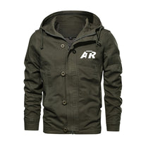 Thumbnail for ATR & Text Designed Cotton Jackets