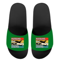 Thumbnail for Husband & Dad & Pilot & Legend Designed Sport Slippers