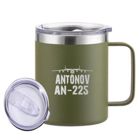 Thumbnail for Antonov AN-225 & Plane Designed Stainless Steel Laser Engraved Mugs