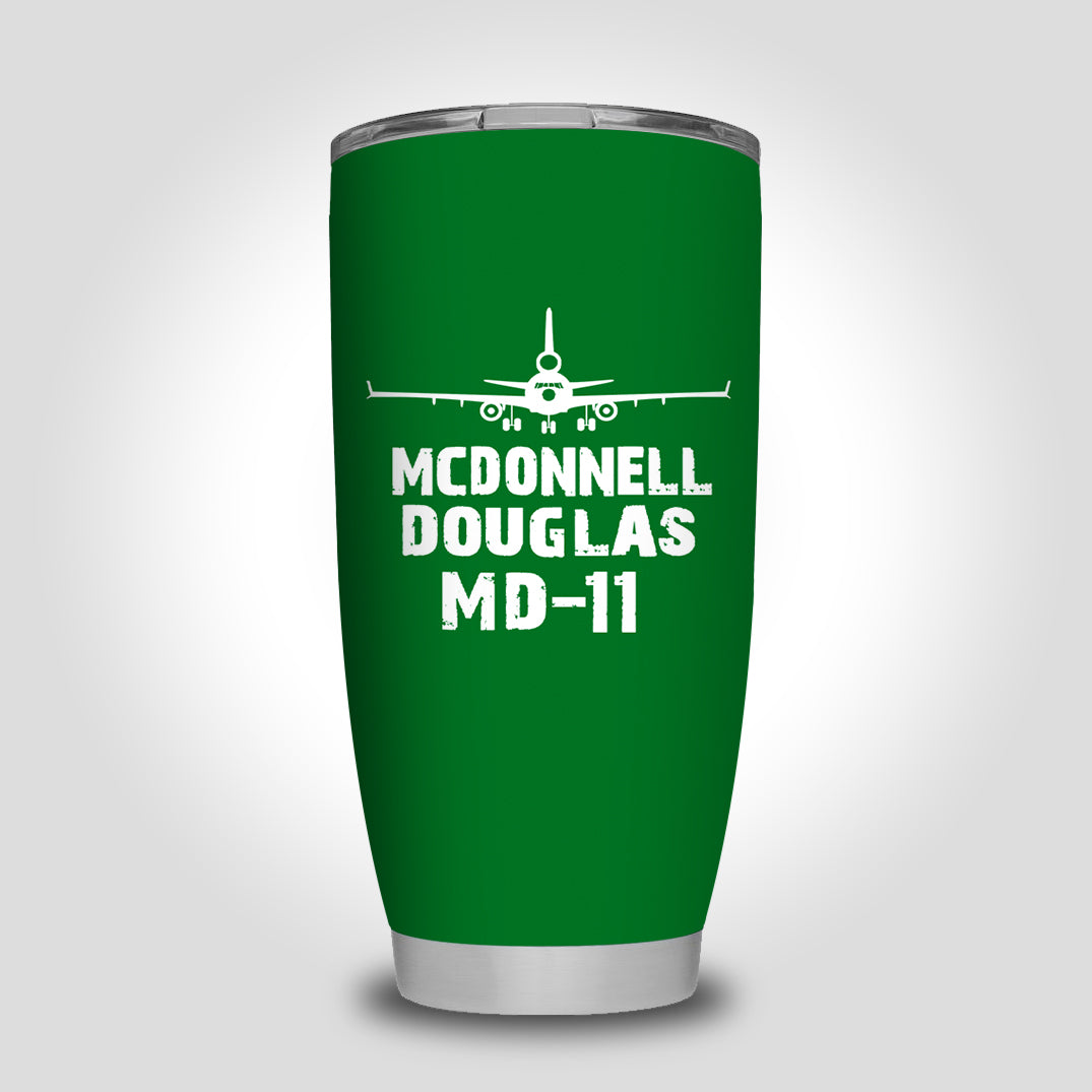 McDonnell Douglas MD-11 & Plane Designed Tumbler Travel Mugs