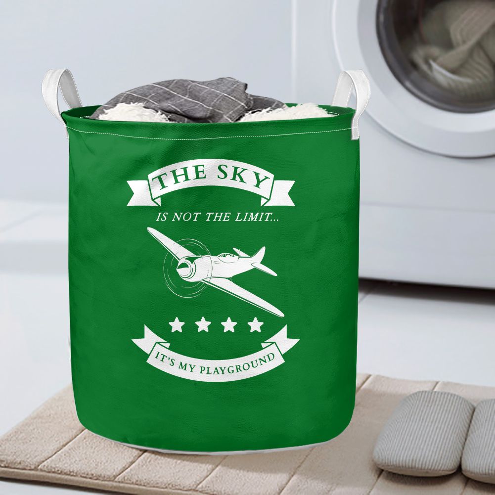 The Sky is not the limit, It's my playground Designed Laundry Baskets