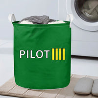 Thumbnail for Pilot & Stripes (4 Lines) Designed Laundry Baskets
