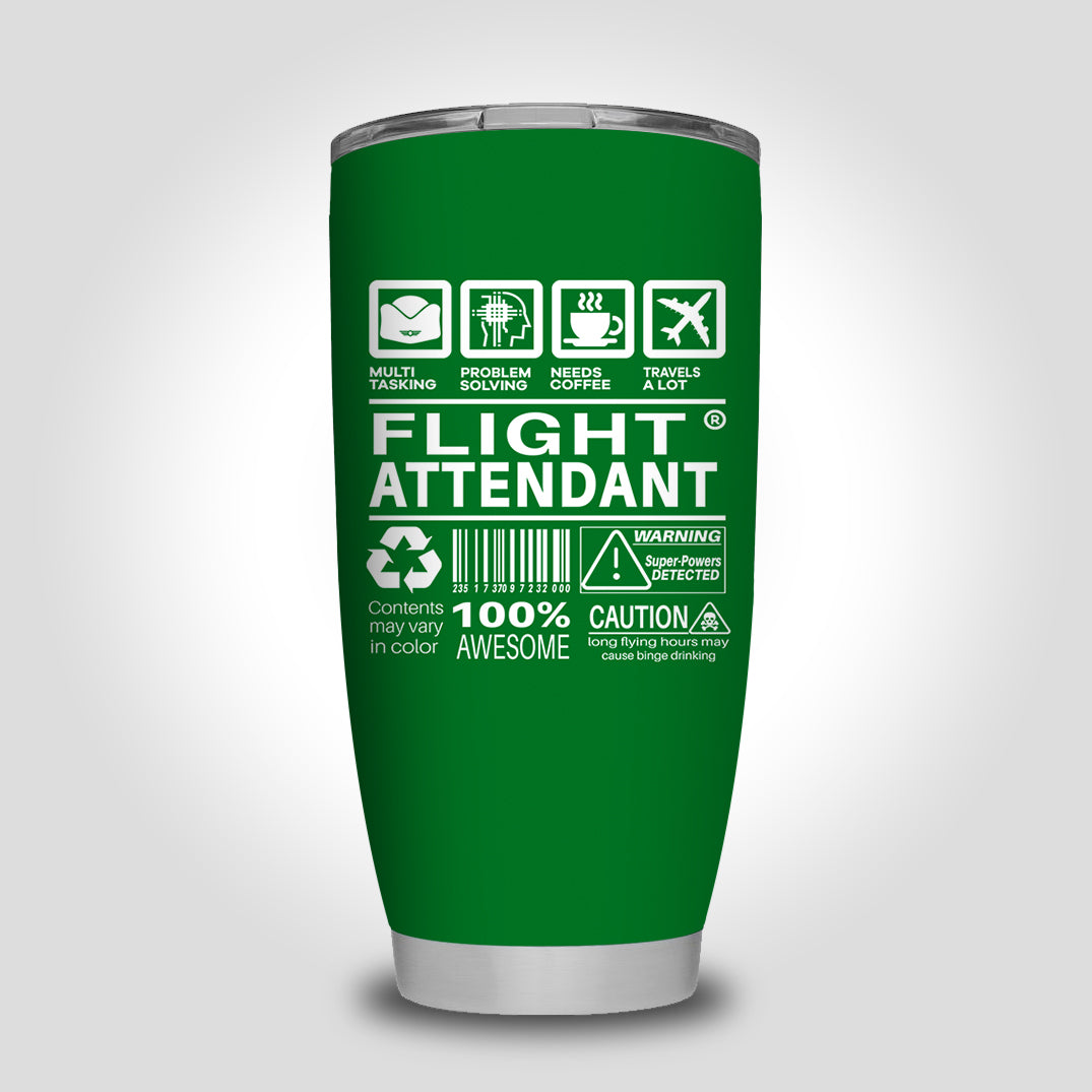 Flight Attendant Label Designed Tumbler Travel Mugs