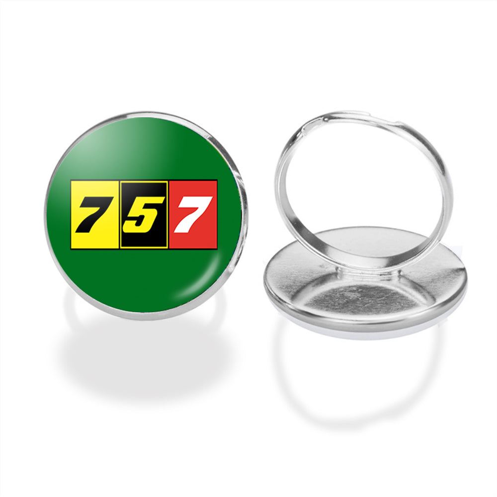 Flat Colourful 757 Designed Rings