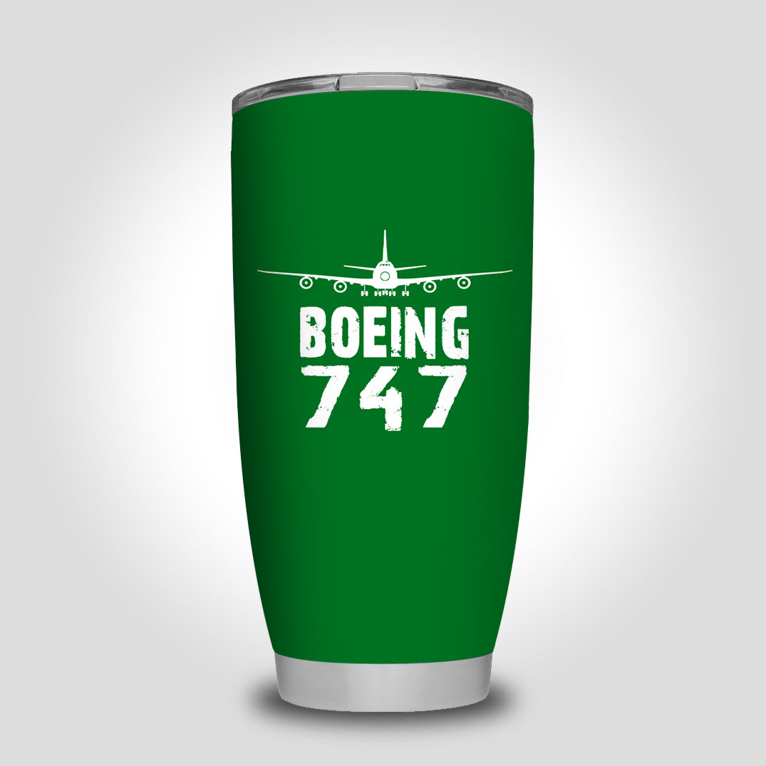 Boeing 747 & Plane Designed Tumbler Travel Mugs