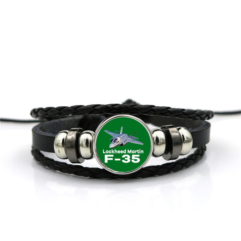 The Lockheed Martin F35 Designed Leather Bracelets
