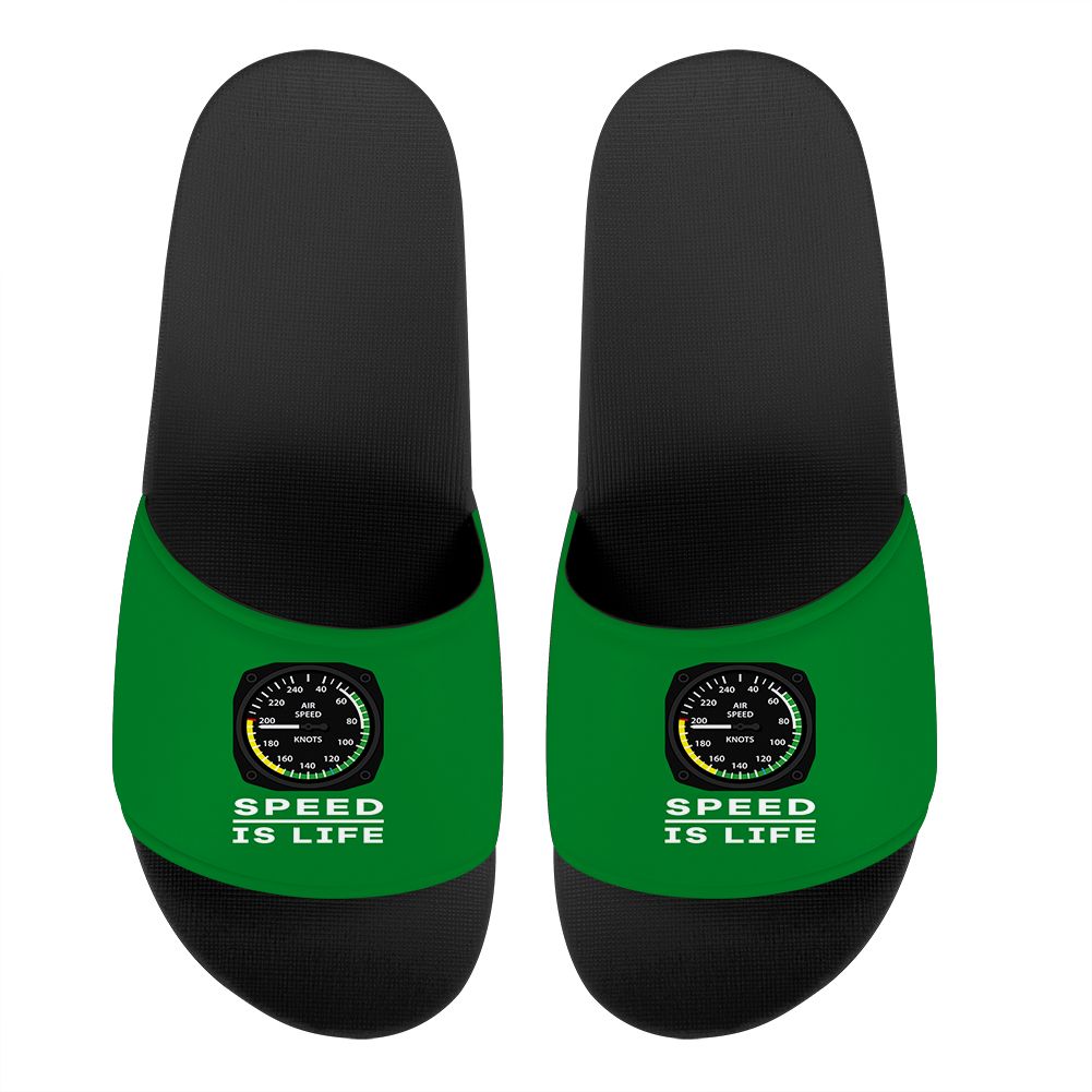 Speed Is Life Designed Sport Slippers