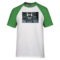 Thumbnail for Airbus A320 Cockpit Designed Raglan T-Shirts