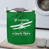 Thumbnail for Life is a journey Enjoy the Flight Designed Laundry Baskets