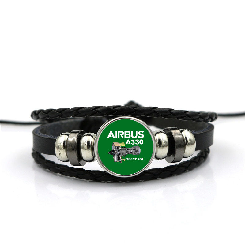 Airbus A330 & Trent 700 Engine Designed Leather Bracelets