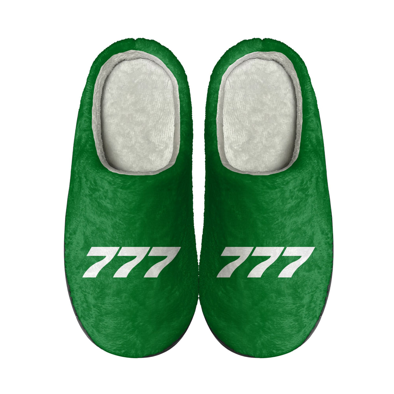 777 Flat Text Designed Cotton Slippers