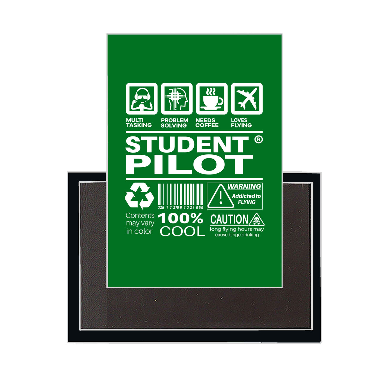 Student Pilot Label Designed Magnets