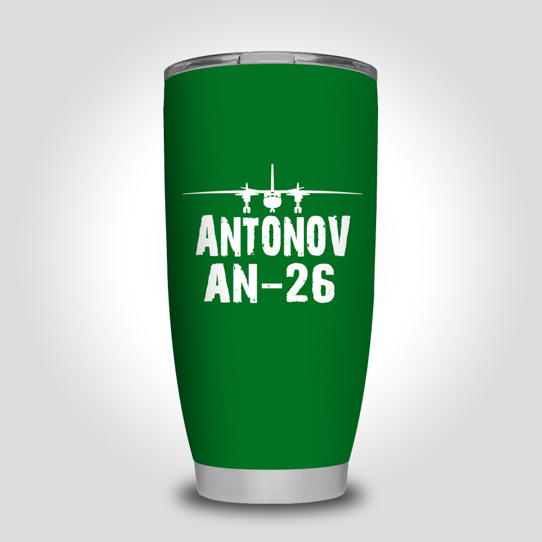 Antonov AN-26 & Plane Designed Tumbler Travel Mugs